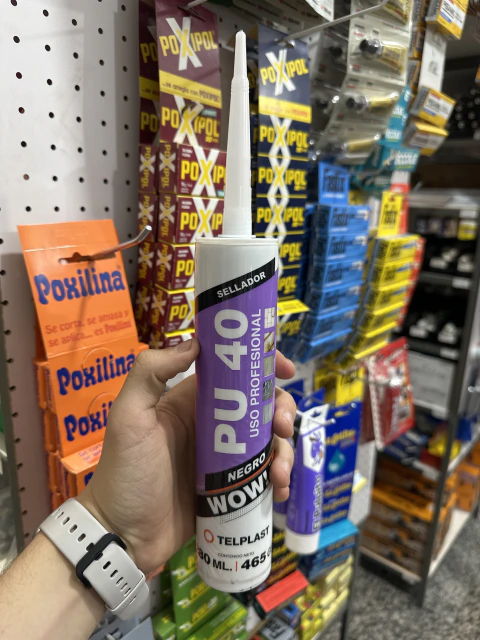 SELLADOR NEGRO PU40 TELPLAST POLIURETÁNICO 280ML