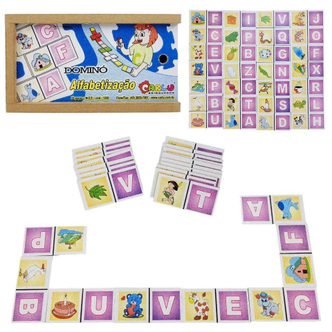 DOMINÓ ALFABETIZAÇÃO - CARLU BRINQUEDOS