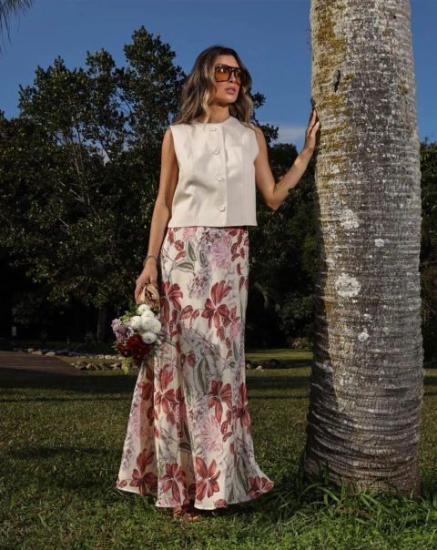 Saia Longa Estampada - comprar online