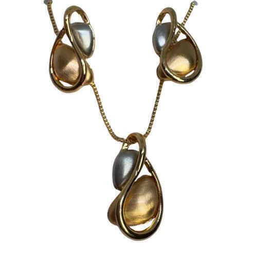 CONJUNTO BRINCO E COLAR DUETO