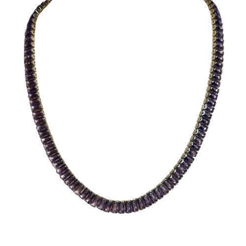 GARGANTILHA RIVIEIRA LILÁS COM DOURADO