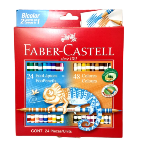 LAPICES DE COLORES FABER-CASTELL X 24 BICOLOR