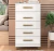 Cômoda Marrom 5 Gavetas Fellicci Malta Mdp Com Pés 99x54x40 Cm Branca