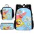 Kit mochila escolar desenho animado Bob Esponja, 03 peças