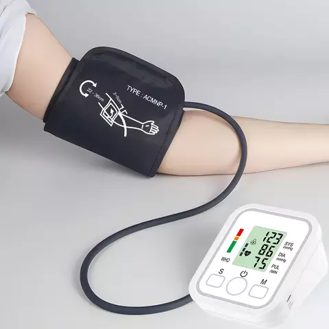 Kit de teste de pressão arterial monitor bp braço superior tonômetro automático