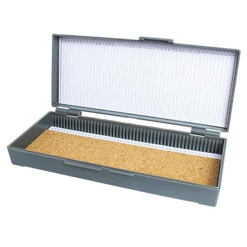 Porta lâminas em abs 50 lugares cinza Firstlab - Cód. FL6-1050