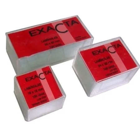 Lamínula quadrada 24x24 caixa com 100 unidades Exacta Perfecta - Cód. 304127003