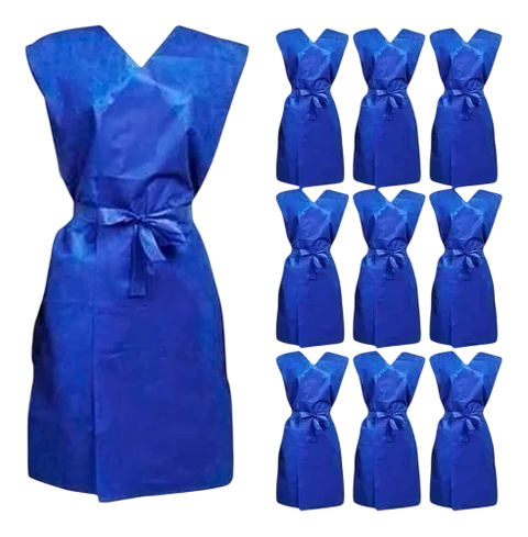 Kit avental azul tnt sem manga 30 gramas caixa com 100 unidades Protdesc - Cód. 533-KIT10 - comprar online