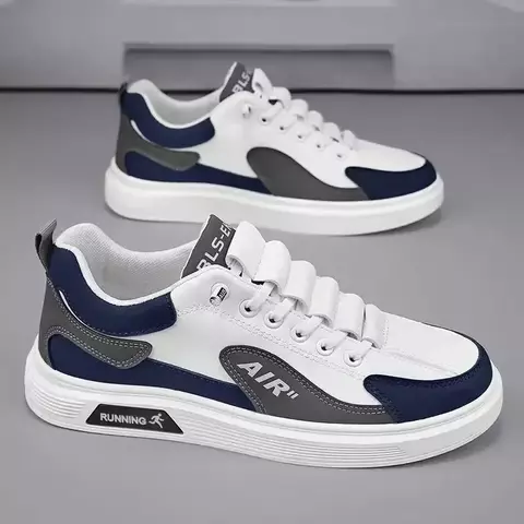 Sapatos masculinos de couro baixo corte moda