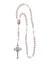Terço Artesanal Nossa Senhora La Salette Pedras Quartzo Rosa - comprar online