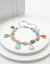 Pulseira Pedras Coloridas 8mm Pingentes Pedras Exclusiva - comprar online