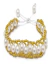 Bracelete Artesanal Pérola E Dourado Energia Positiva - Brasil Web Shops