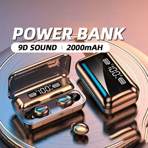 Tws F9-5 fone de ouvido bluetooth 5.3 sem fio fones de alta fidelidade estéreo e