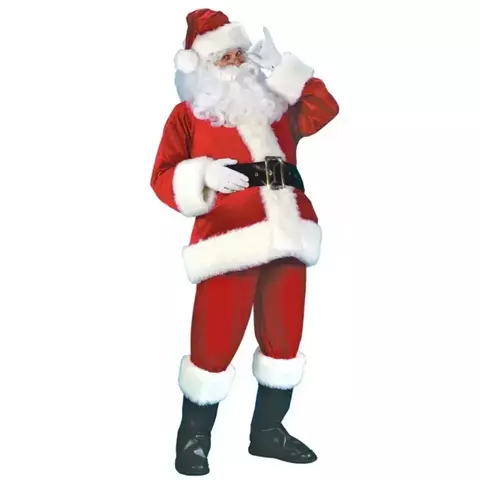 Papai noel cosplay traje natal ano novo trajes masculino deluxe clássico adultos