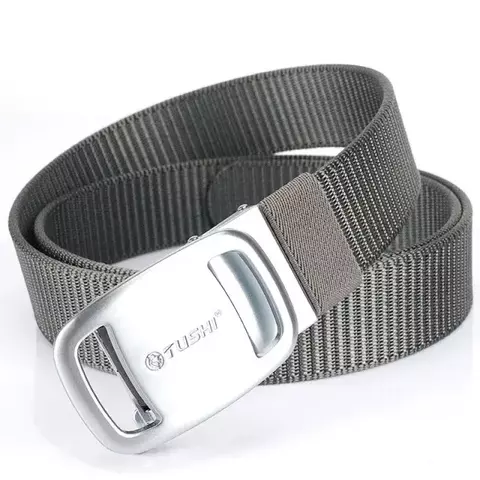Cinto de Trama de Nylon com Fivela Aquática para Homens.