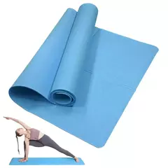Tapete de yoga pilates fitness 4/6mm de espessura antiderrapante