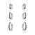 Trio de Argolas Click Cravejado Colorido - comprar online