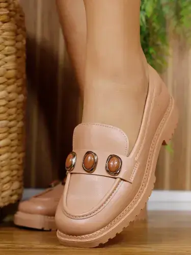 Mocassim Confort Moleca - Nude