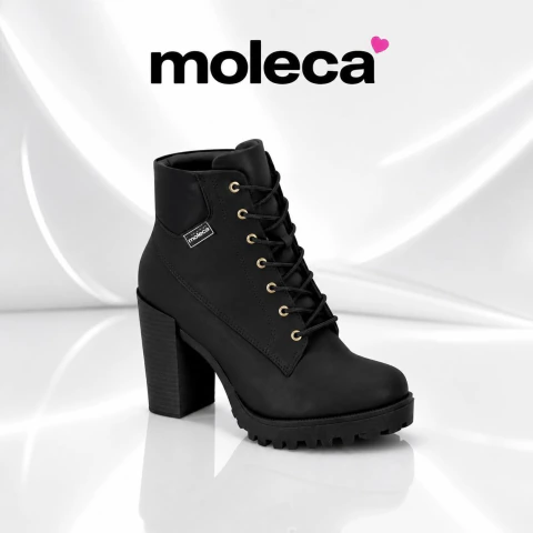Bota Moleca Salto - Preto