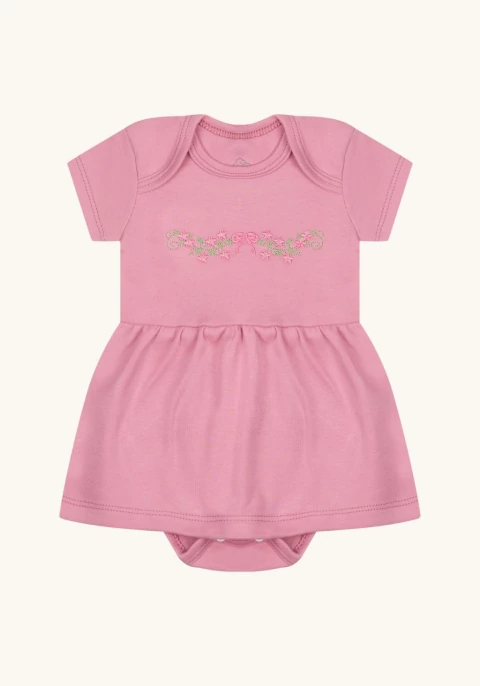 Vestido body em suedine com bordado na internet