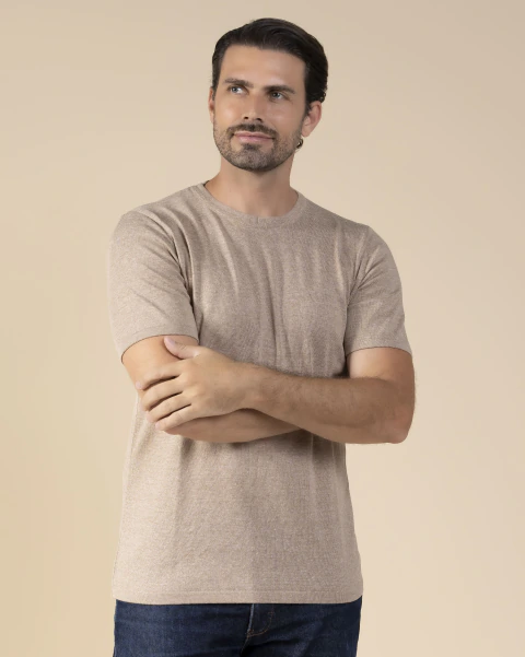 Camiseta Gola Redonda Tricot Texturizado