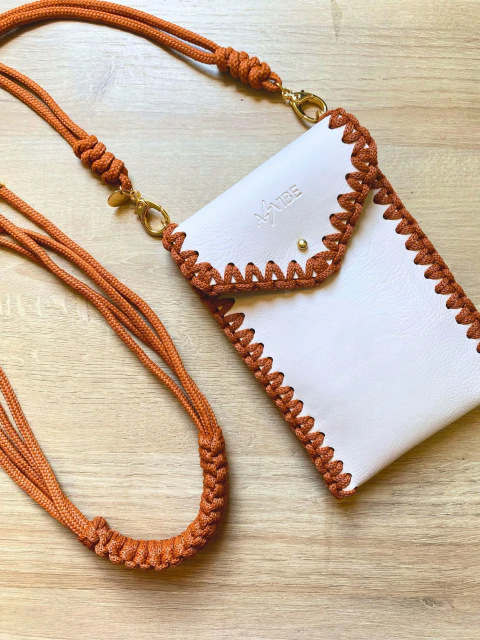 Lisboa Phone Bag | Bege e Terracota