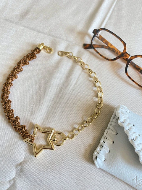 Choker Estrela | Marrom Ouro