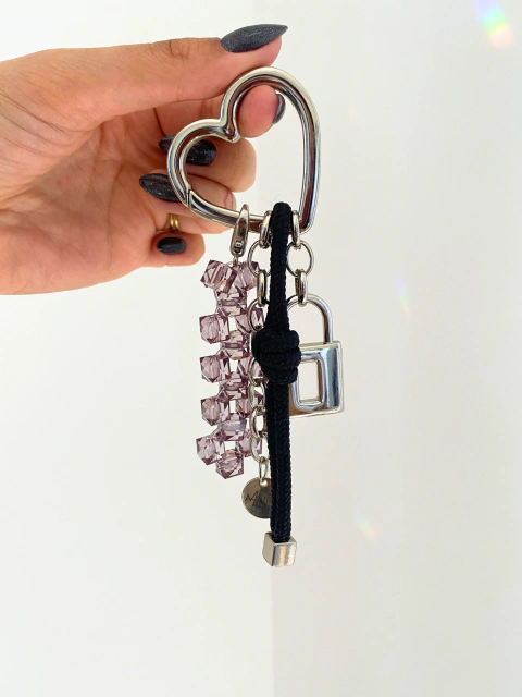 Charm Heart Locked | Prata