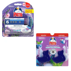 Kit Pato Banheiro Gel Adesivo com Refil + Bloco