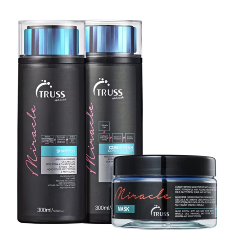 kit TRUSS Miracle com shampoo + condicionador + máscara