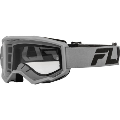 Goggle Fly Focus Silver/Charcoal Lente Clear