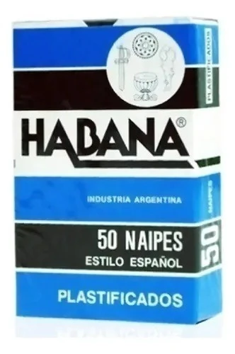 NAIPES ESTILO ESPANOL X 50 HABANA