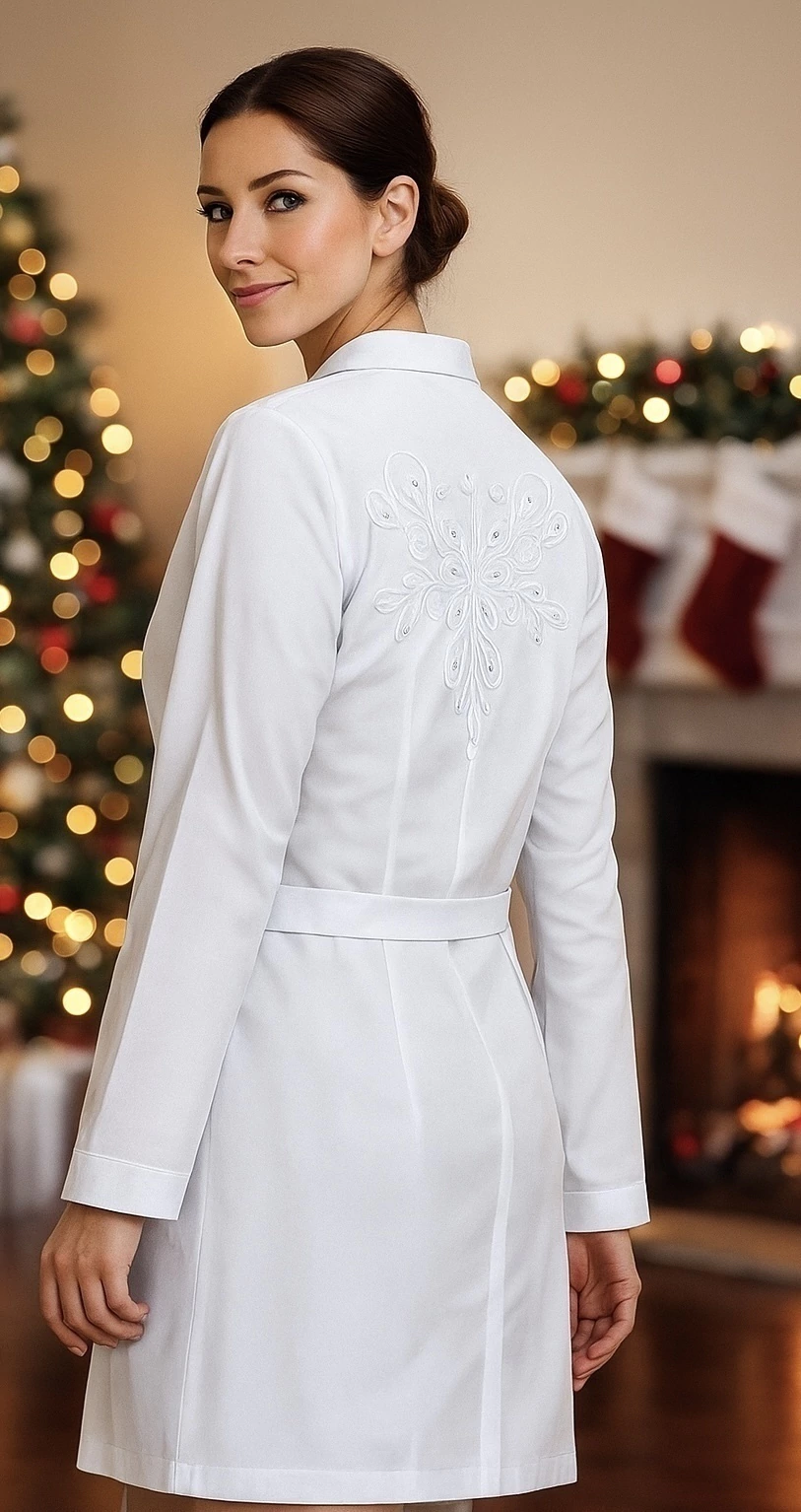 Jaleco Feminino Bordado Manga Longa