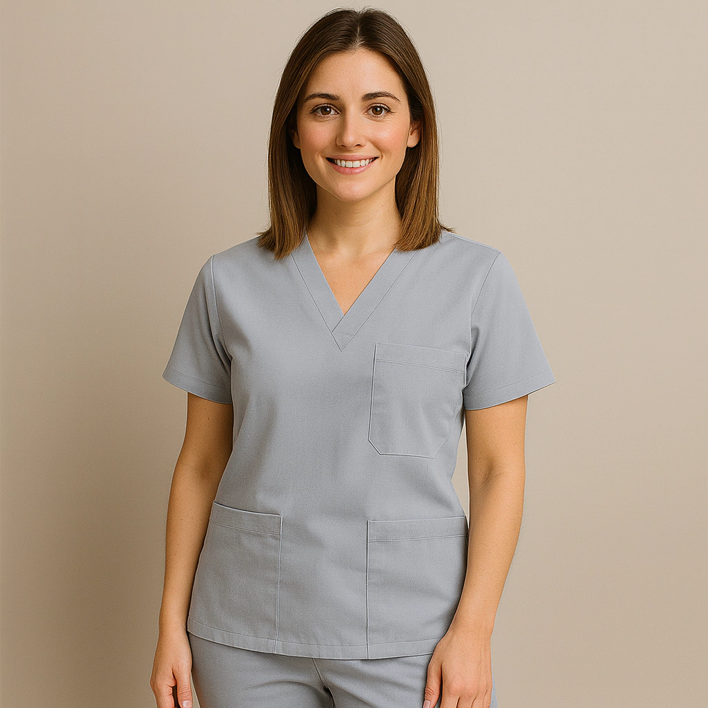 SCRUB FEMININO CINZA