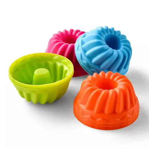 6 pçs moldes de bolo de silicone muffin bolo copos ovo tart cupcake sobremesa mo