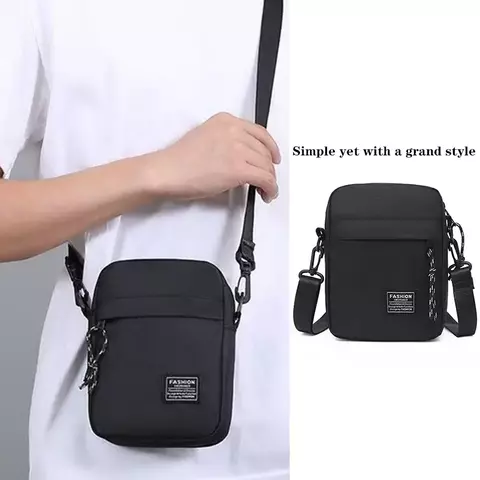 Bolsa masculina, disponível em design ombro ou transversal, adequada para uso di