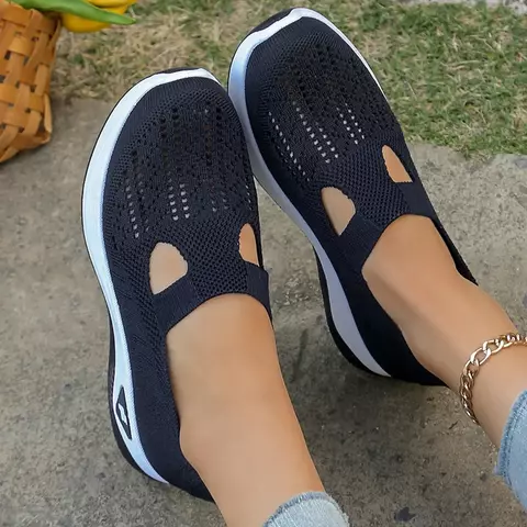 Sapatos de verão femininos-tênis casuais, simples, quatro estações luz geral pla