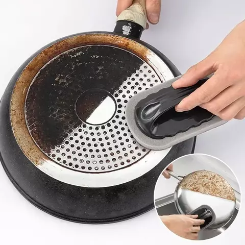 Escova de esponja de esmeril reutilizável multiuso mágica abrasiva escova de pot