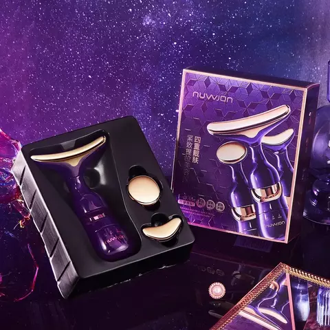 3 em 1 dispositivo de levantamento facial pescoço massagem facial dos olhos mais