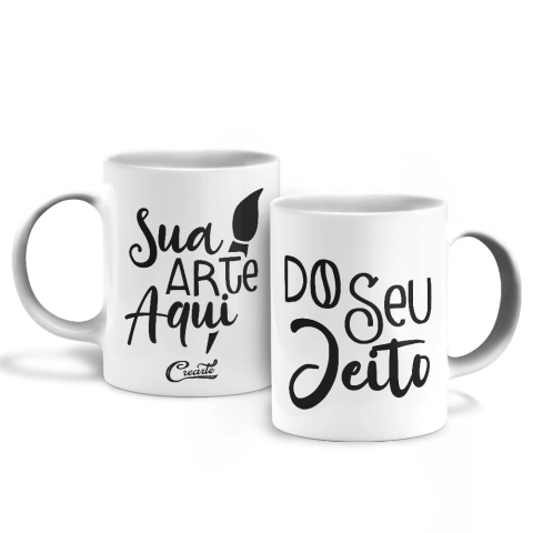 Caneca Clássica Branca - Monte a Arte do Seu Jeito