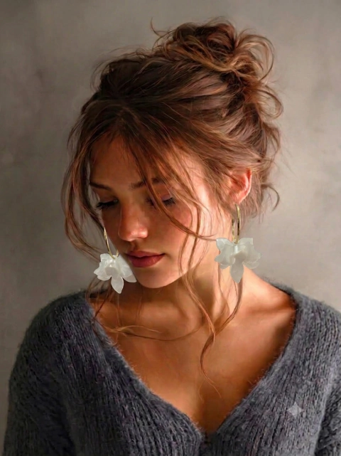 Aros Flower (blanco)