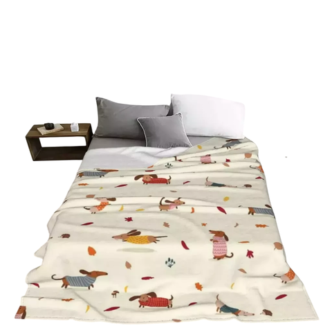 Cobertor com Estampa de Cachorros