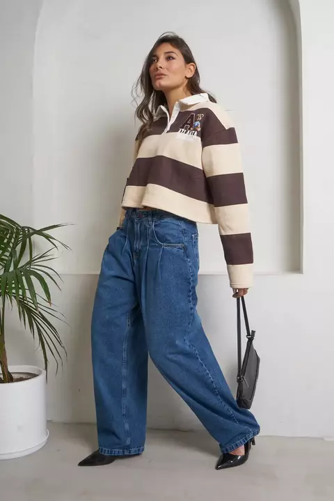 3691 | BALLON AZUL CON PINZAS RIGIDO TIRO MEDIO TALLES 36 AL 46 GORSI