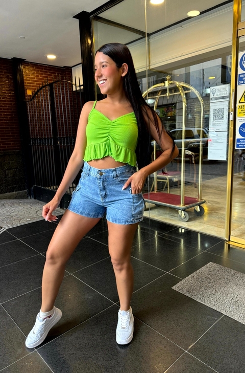 SHORT CARGO POCKET NEVADO RIGIDO TIRO MEDIO TALLES DEL 36 AL 54 ANA CLARA