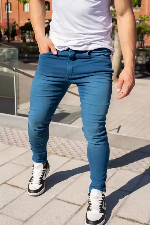 BLOSSOM JEAN CHUPIN CELESTE ELASTIZADO TALLES 38 AL 48 CRUZO