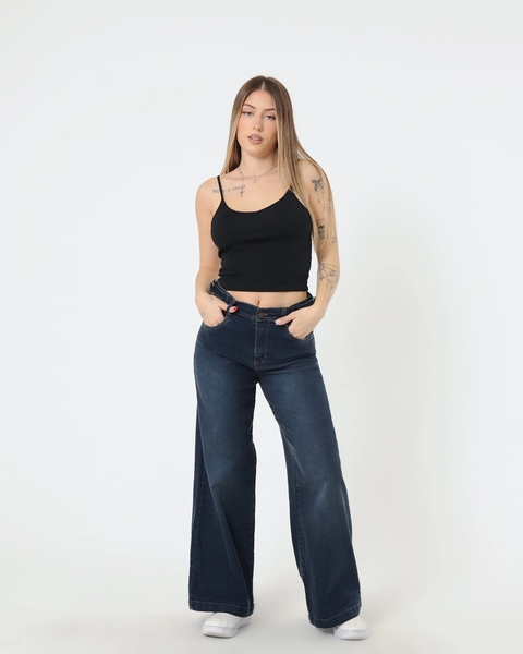 MELISSA JEAN WIDE LEG AZUL HEBILLA RIGIDO TALLES 36 AL 48 SONNE