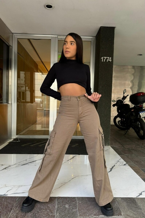 LOS ANGELES JEAN MARRON RECTO CARGO C/TIRAS ANA CLARA 36 AL 46