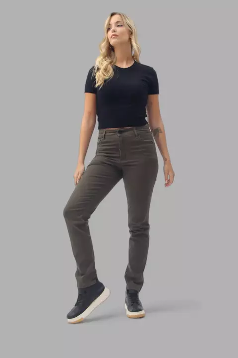 AGATHA CHUPIN ELASTIZADO GABARDINA Verde Militar Talles 38 Al 60 Torine