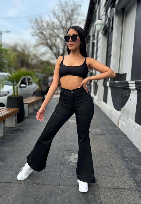 SUPER OXFORD NEGRO ELASTIZADO TALLES 36 AL 54 ANA CLARA