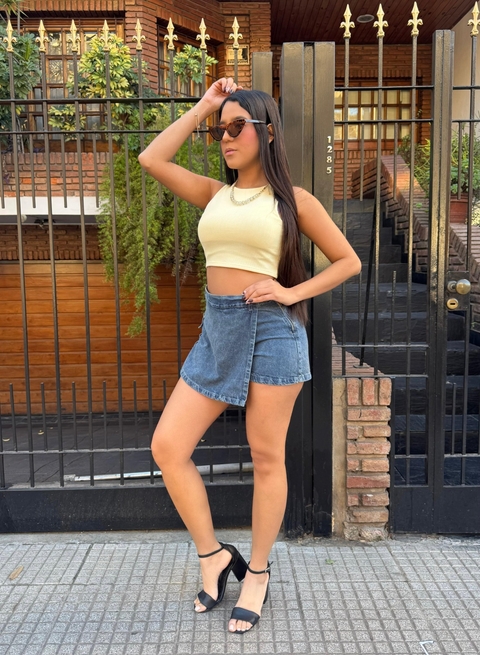 JADE OXIDO | SHORT POLLERA SKORT RIGIDO TALLES 36 AL 52 ANA CLARA